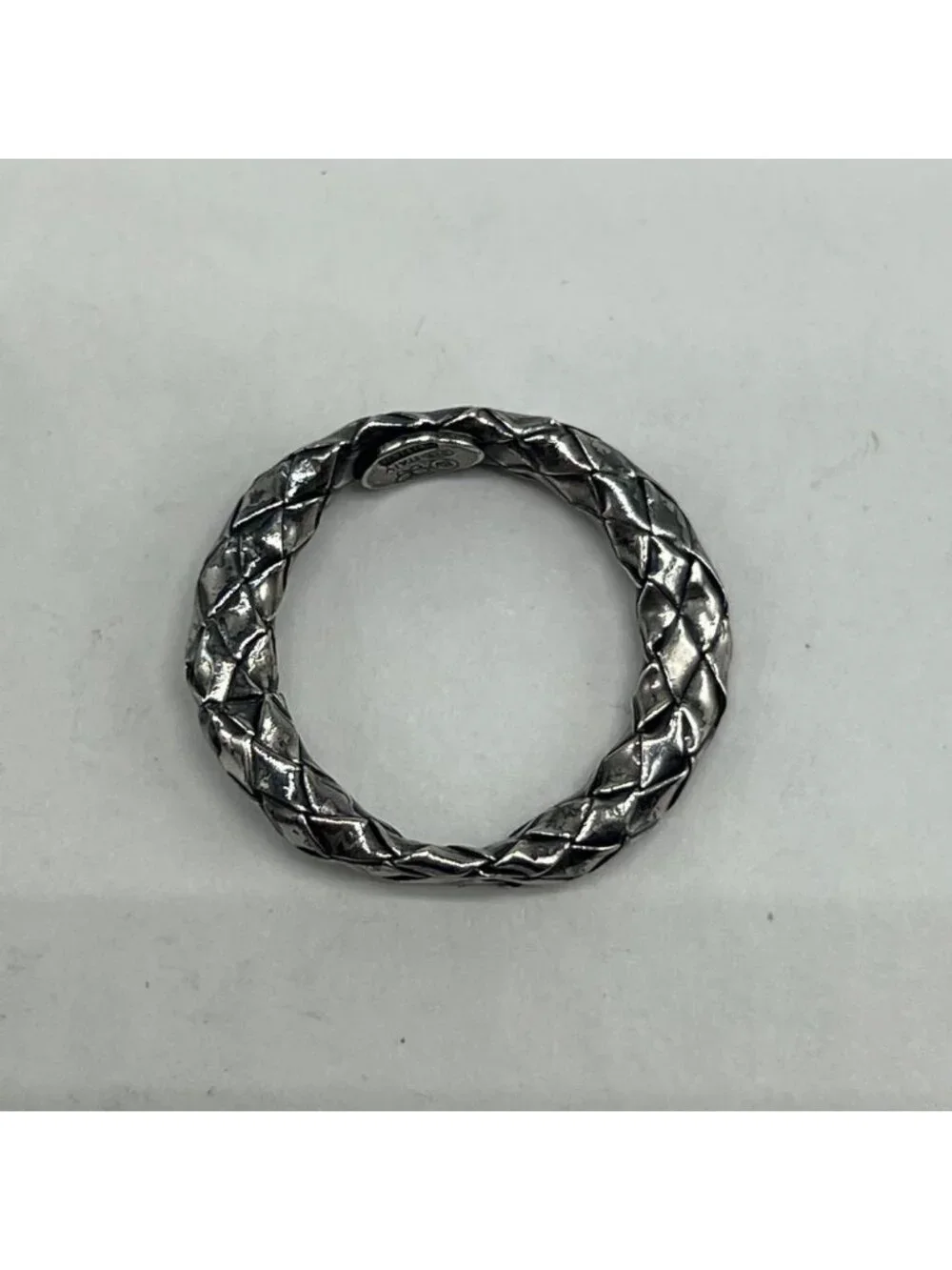 Bottega Veneta Intrecciato Ring Silver